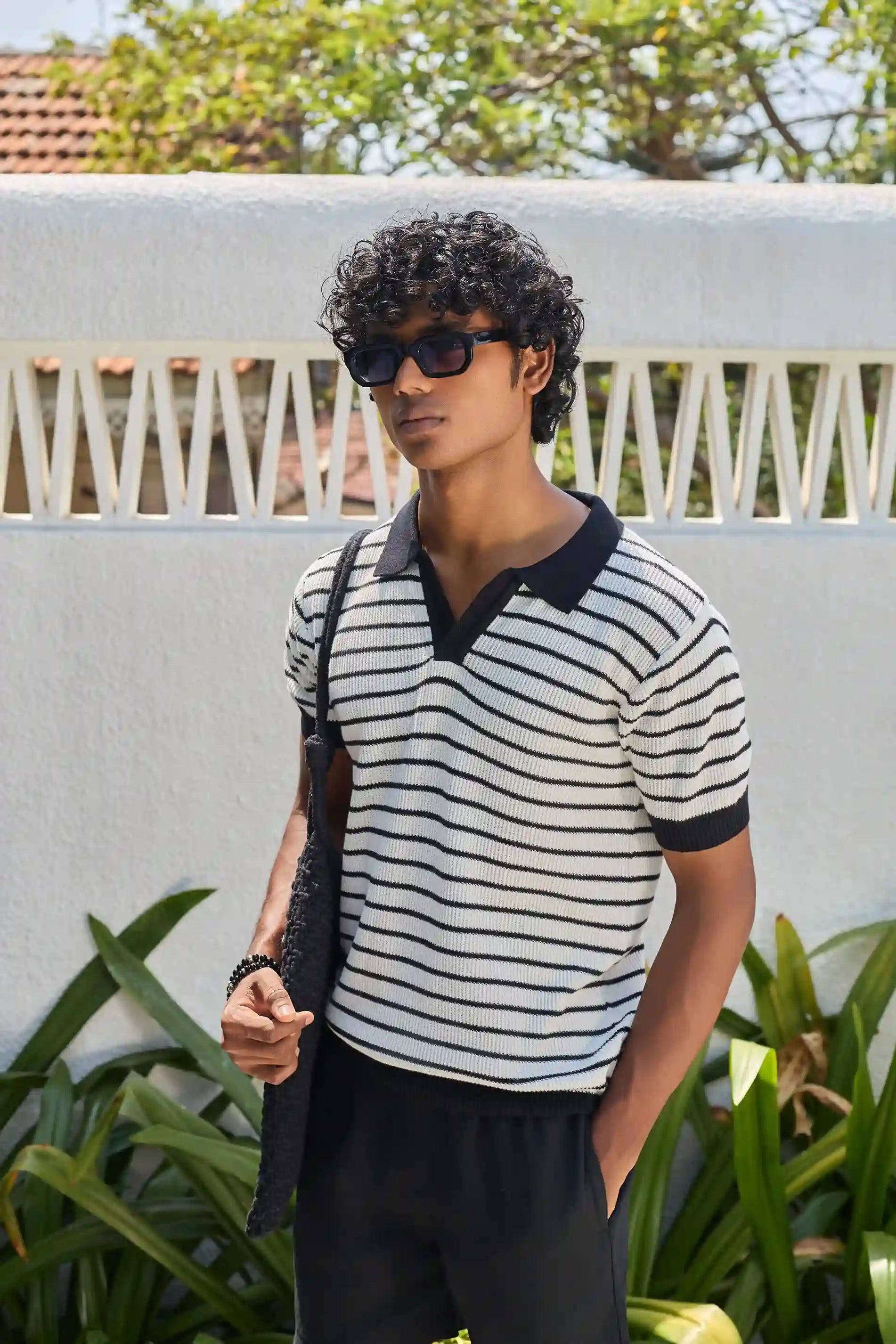 Mariner Knit Polo T-Shirt White