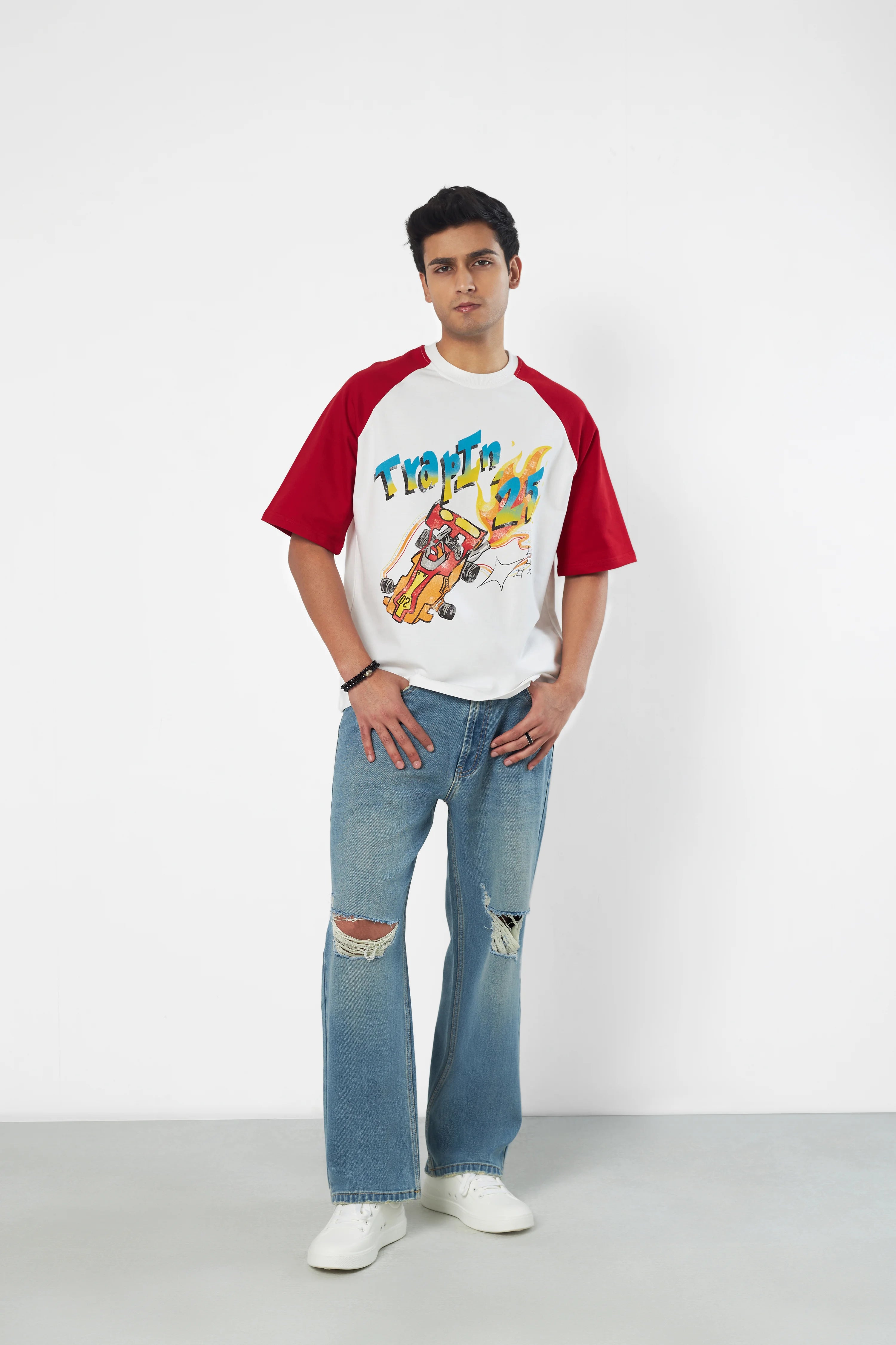 Red Turbo Drift Raglan T-Shirt