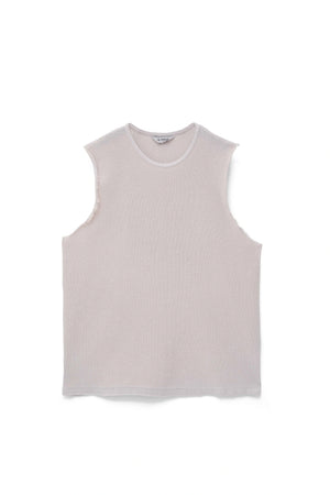 Beige Jacquard Knit Tank Top