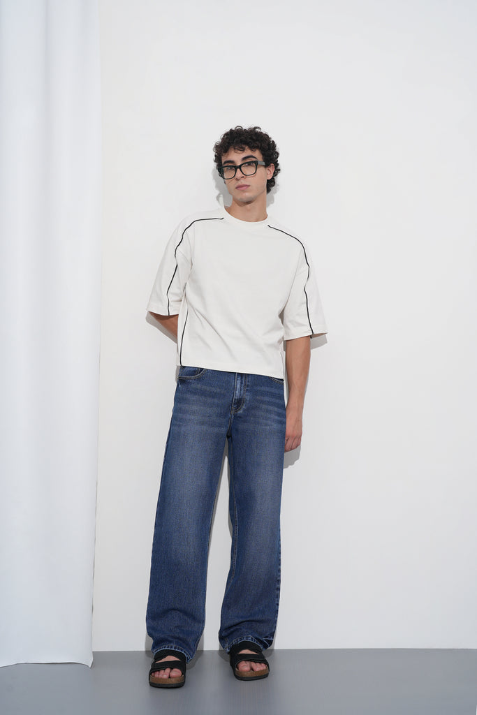 Stone Blue Straight Fit Jeans