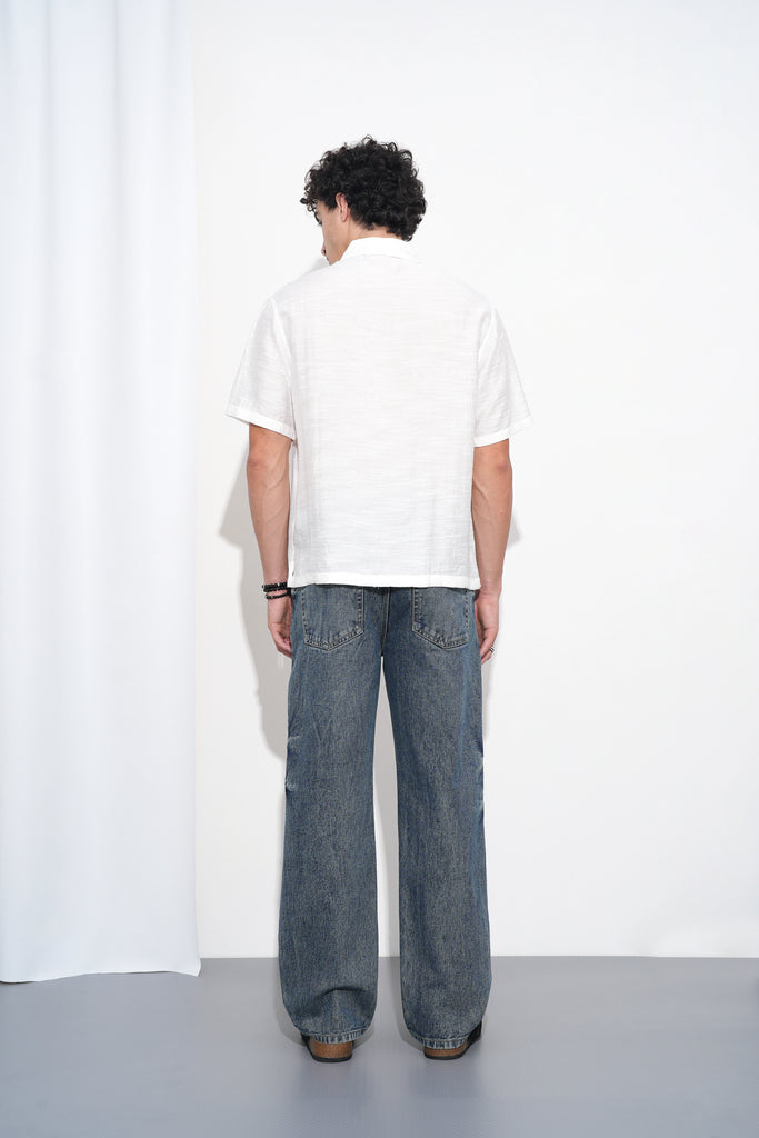 Steel Blue Straight Fit Jeans