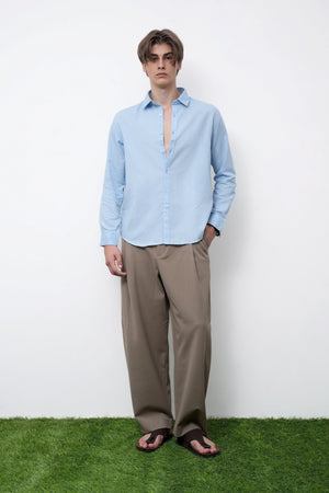 Coastal Blue Linen Shirt