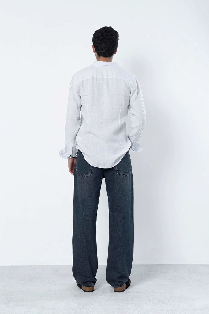 Dusk Blue Faded Straight Fit Jeans