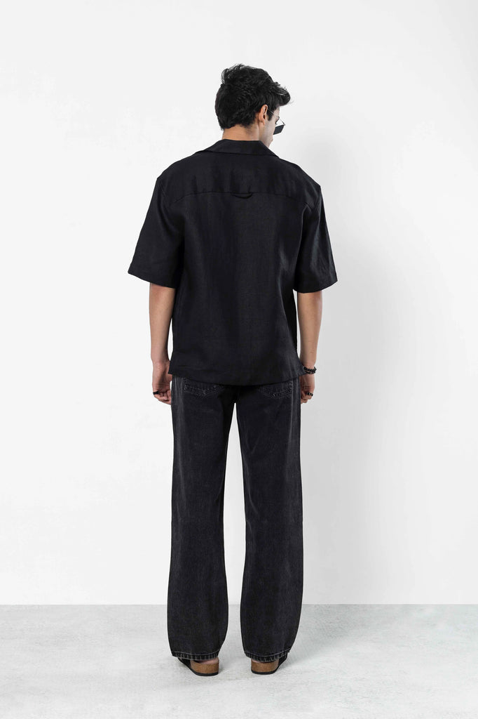 Black Faded Straight Fit Jeans