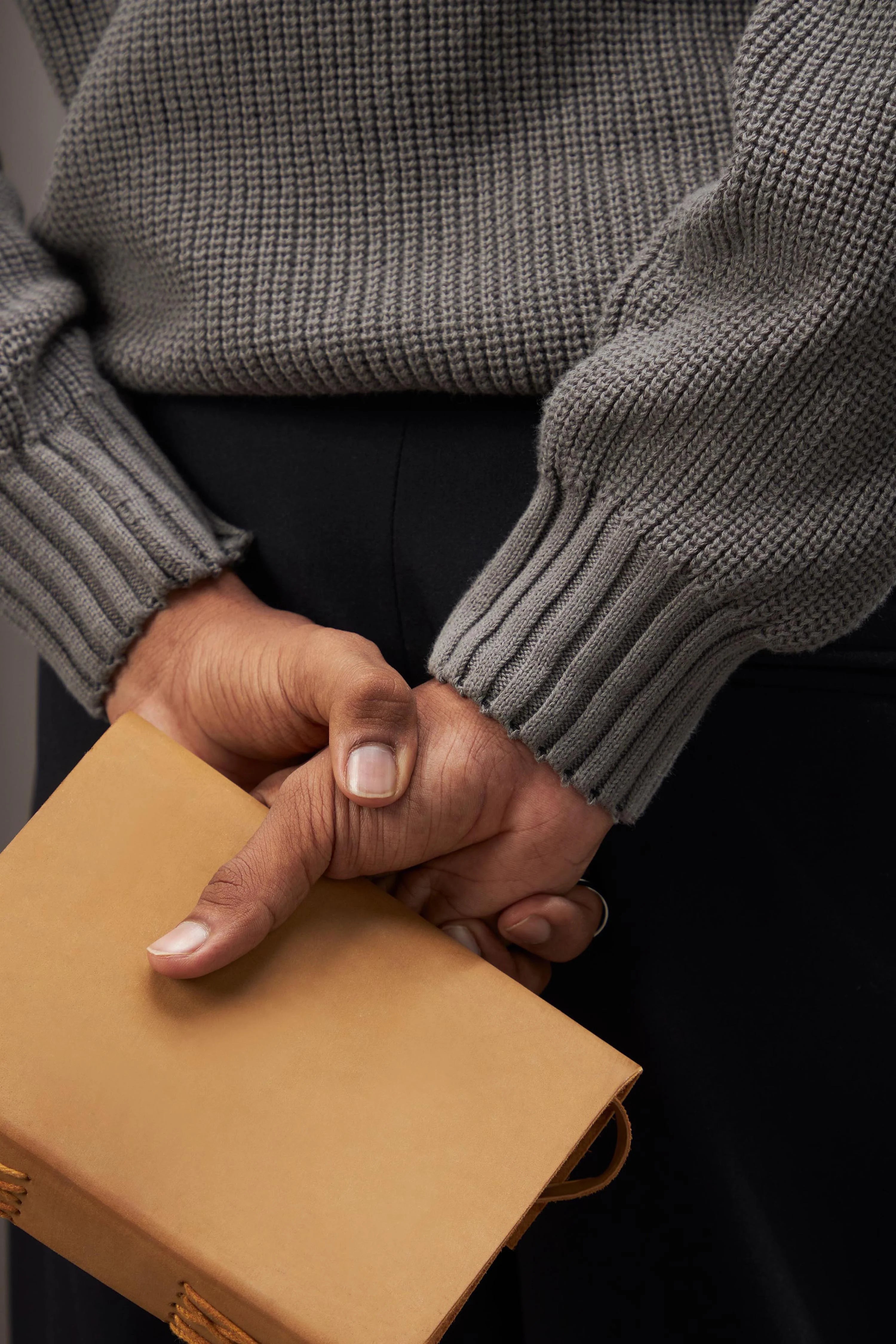 Dark Grey Oversized Knitwear