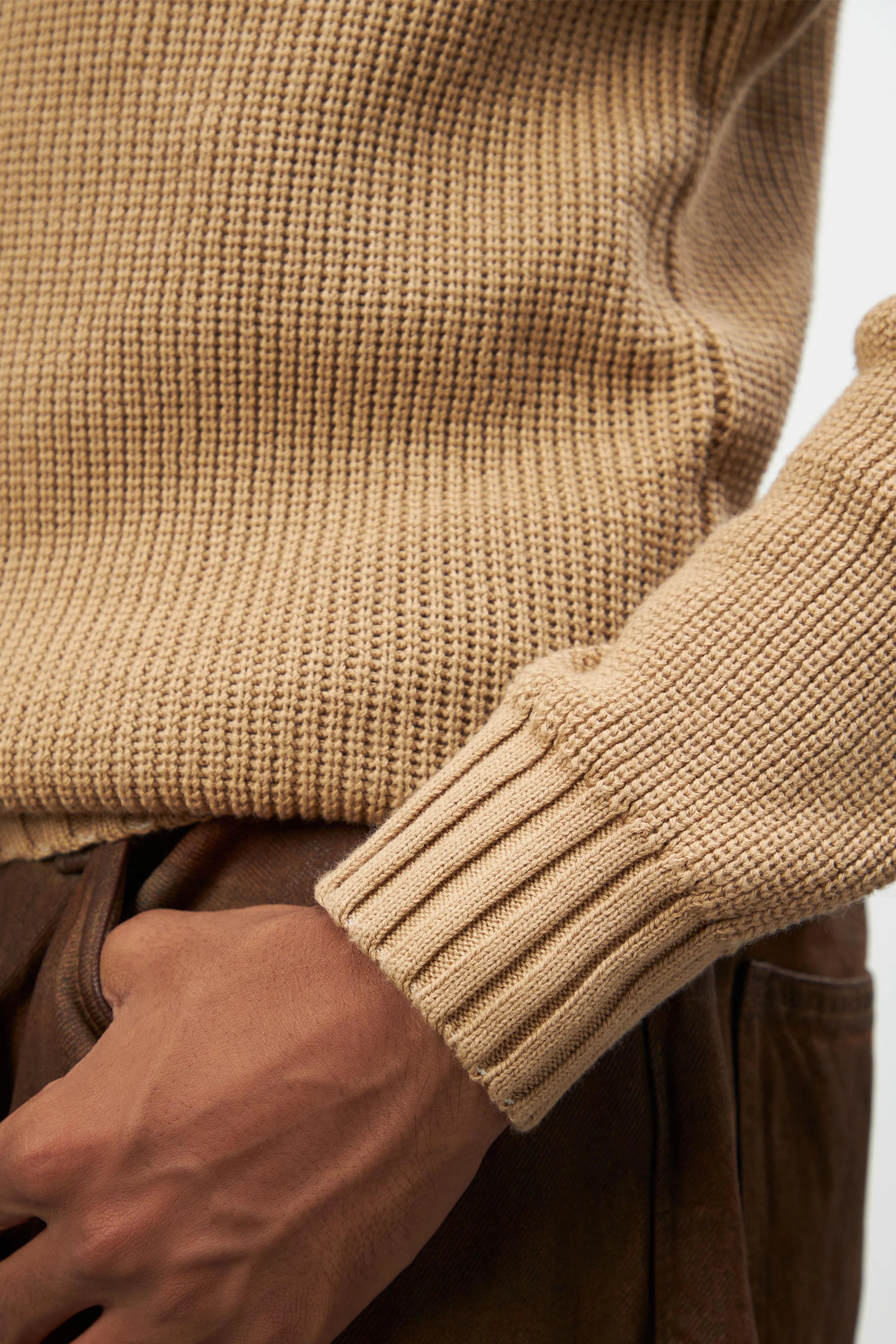 Beige Oversized Knitwear