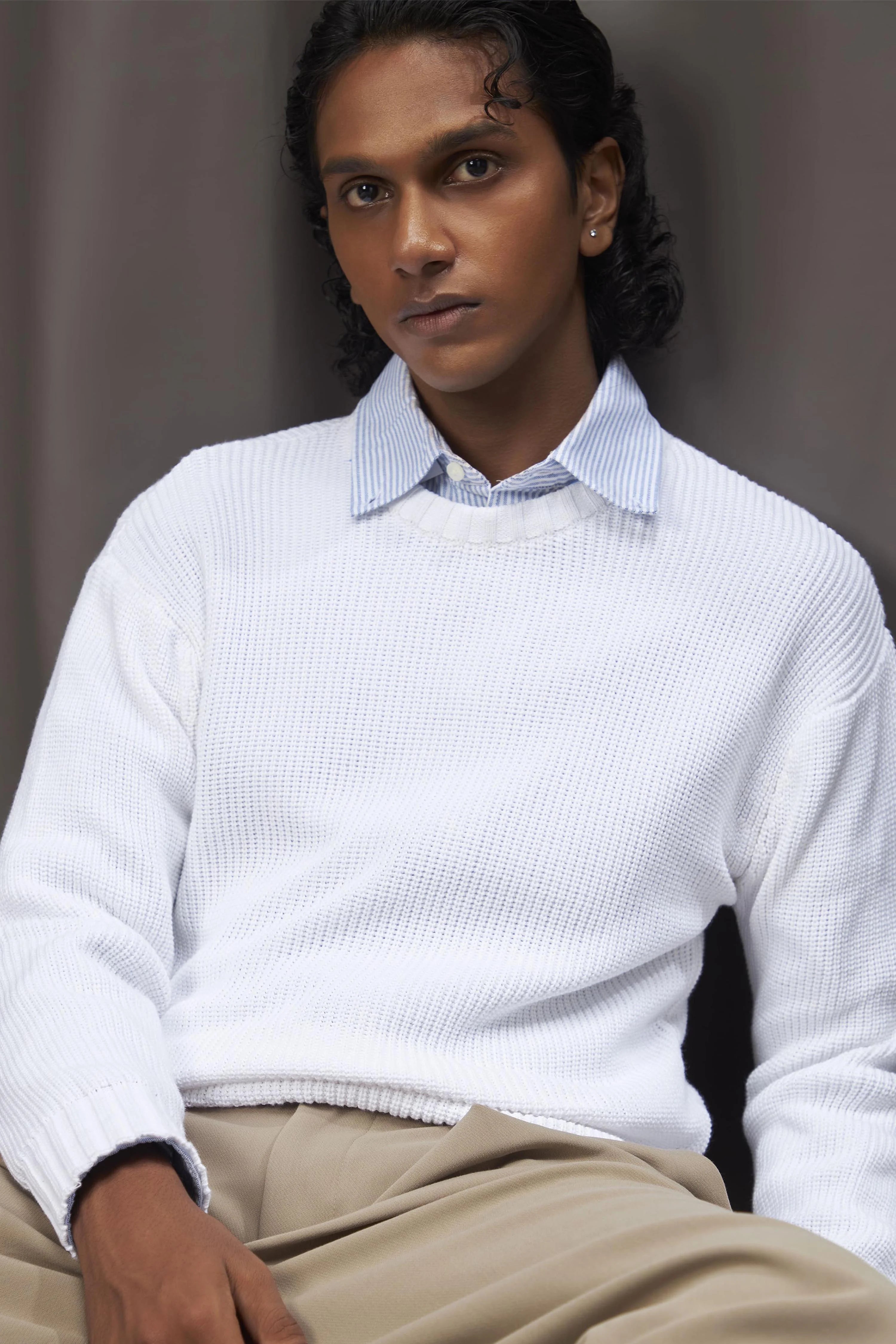 Snow White Oversized Knitwear