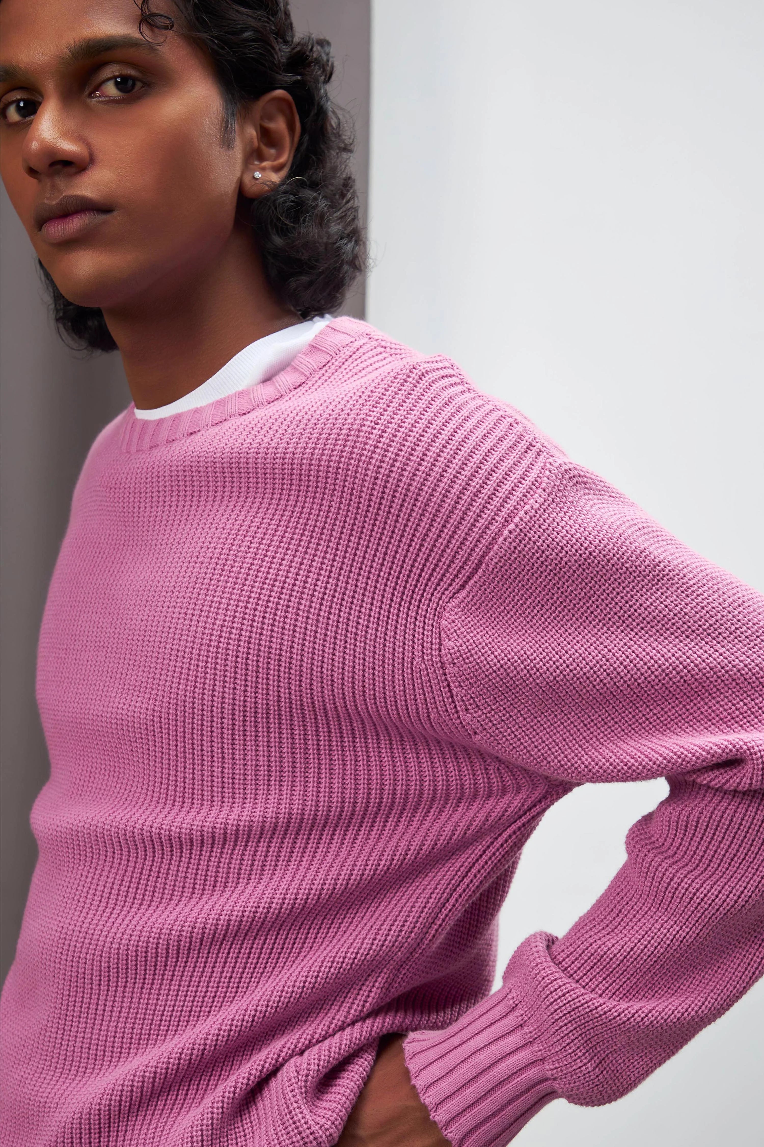 Flamingo Pink Oversized Knitwear
