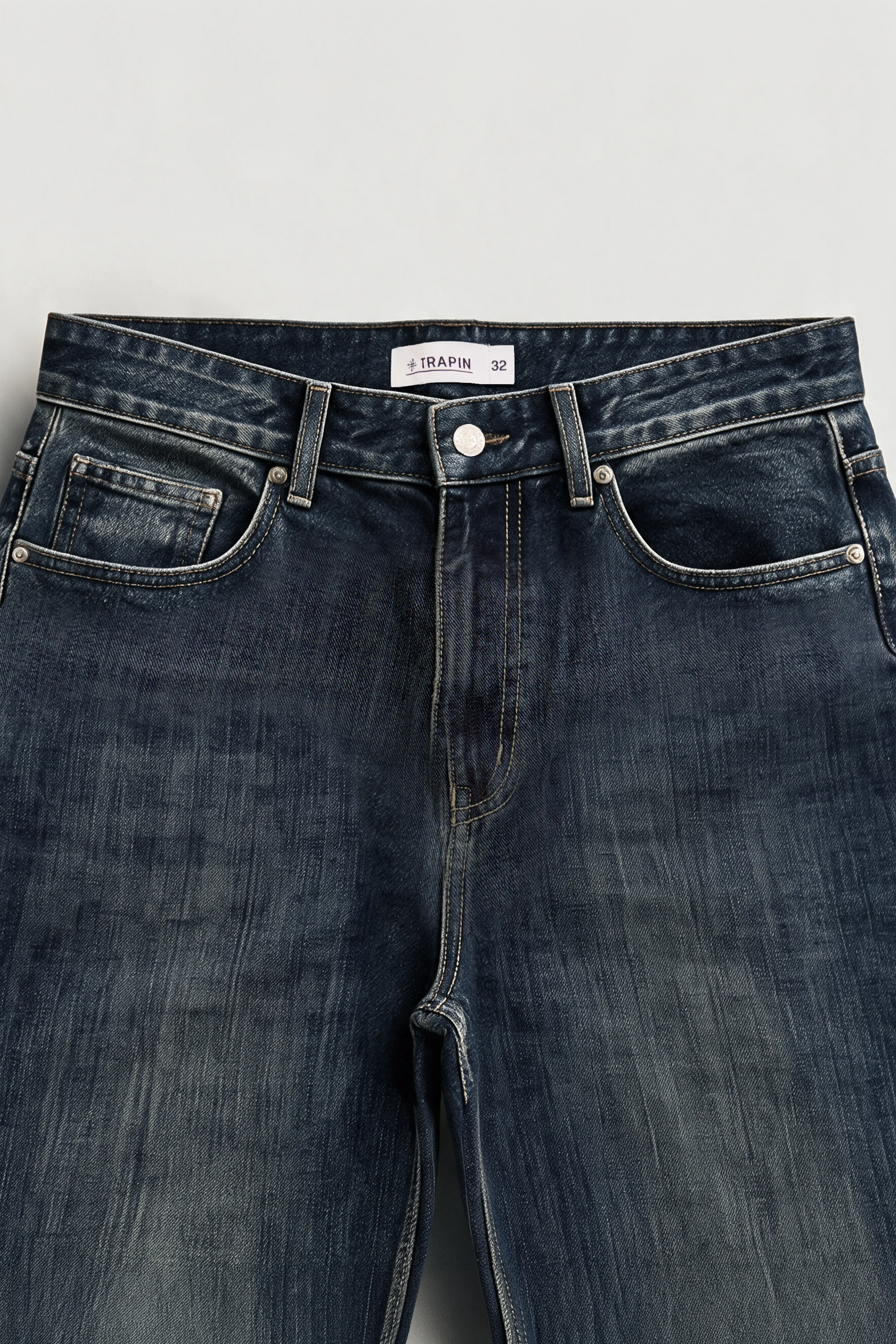 Cobalt Blue Ripped Relaxed Fit Jeans