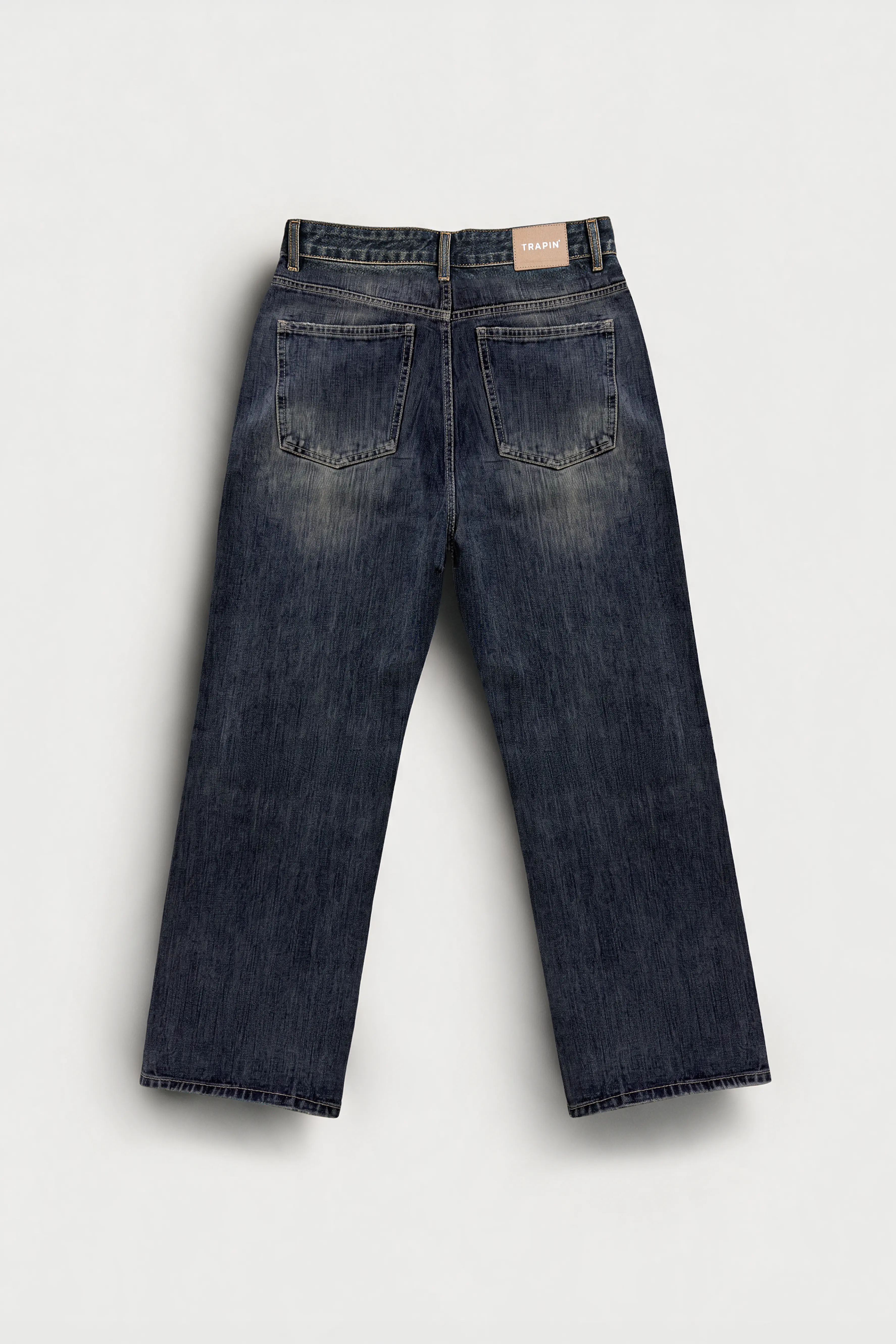 Cobalt Blue Ripped Relaxed Fit Jeans