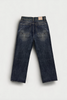Cobalt Blue Ripped Relaxed Fit Jeans