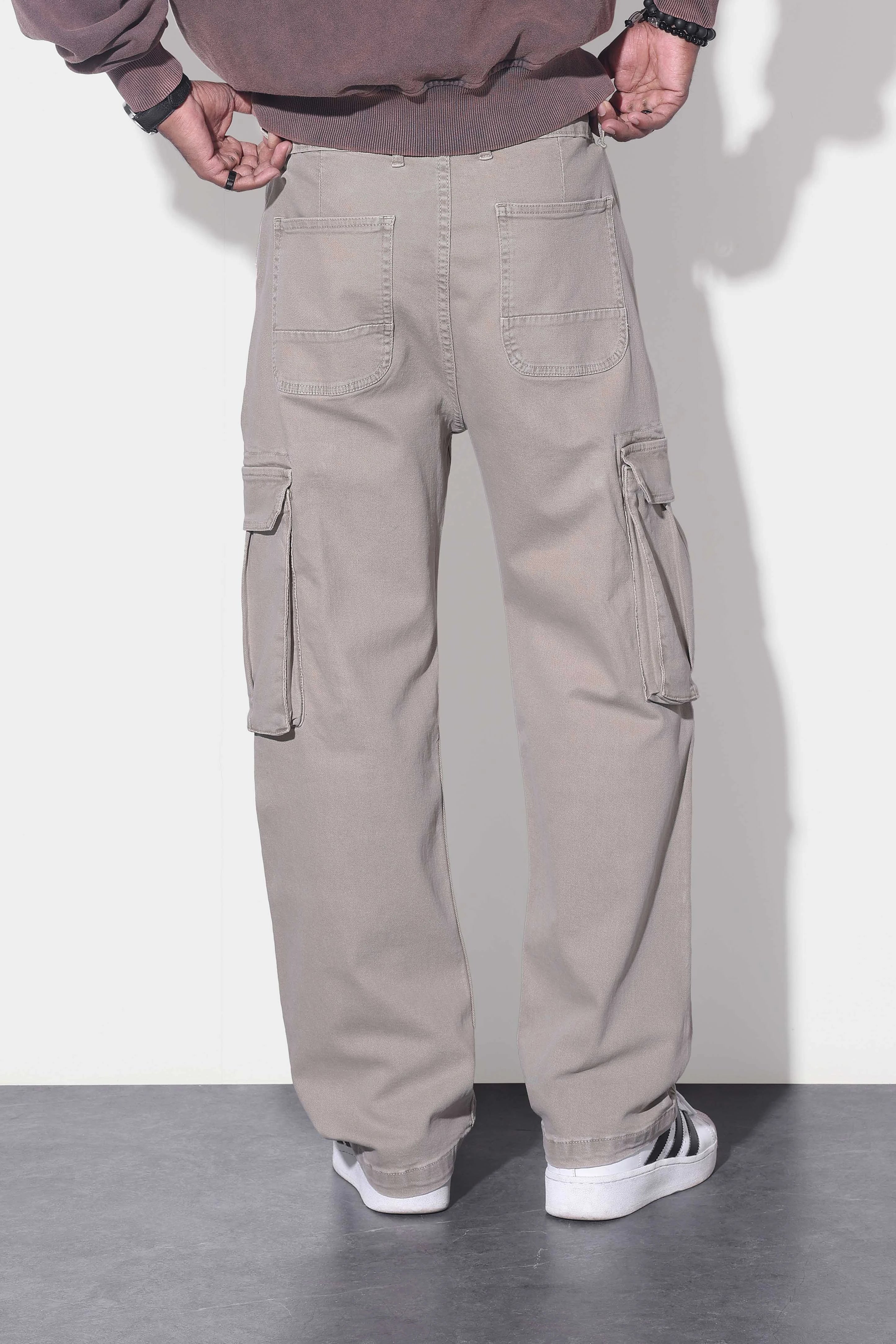 Beige Utility Cargos