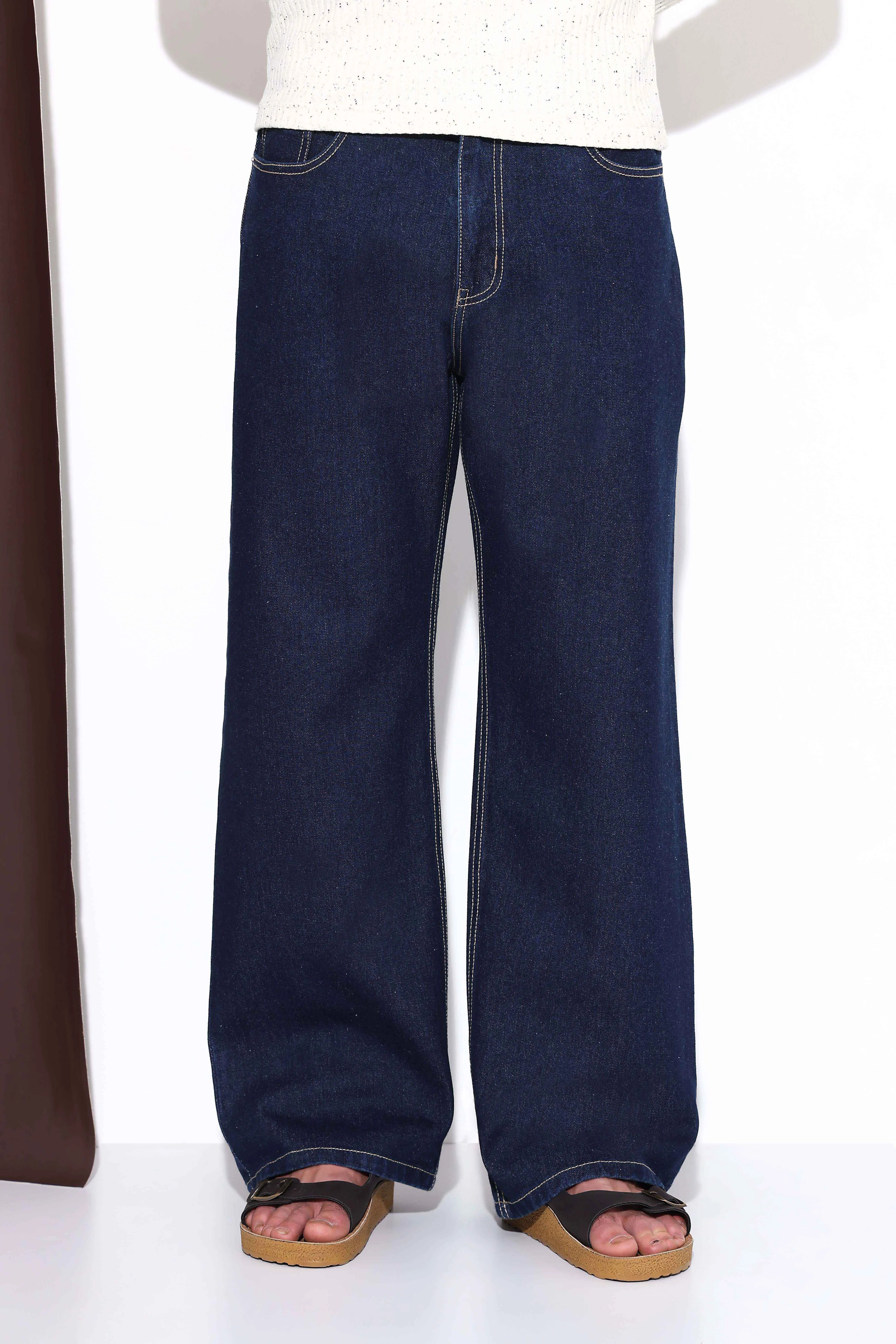 Raw Wash Relaxed Fit Jeans