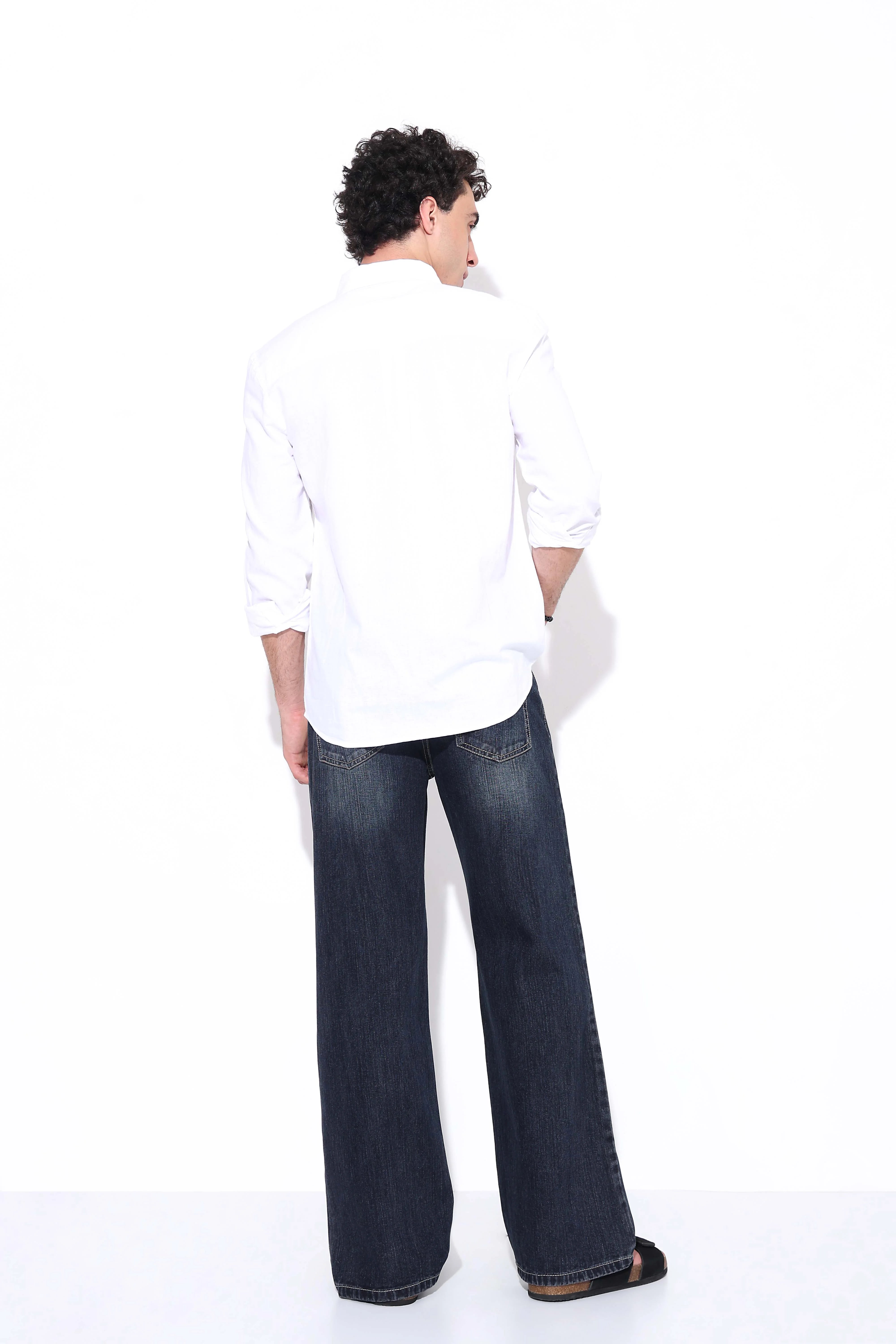 Charcoal Blue Relaxed Fit Jeans