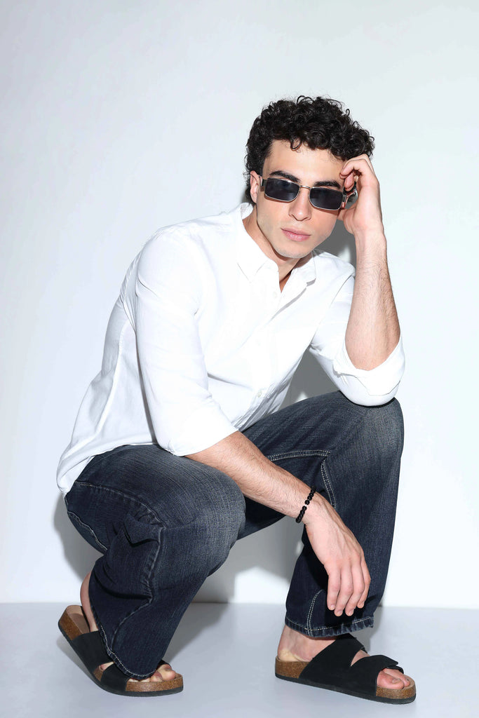 Charcoal Blue Relaxed Fit Jeans