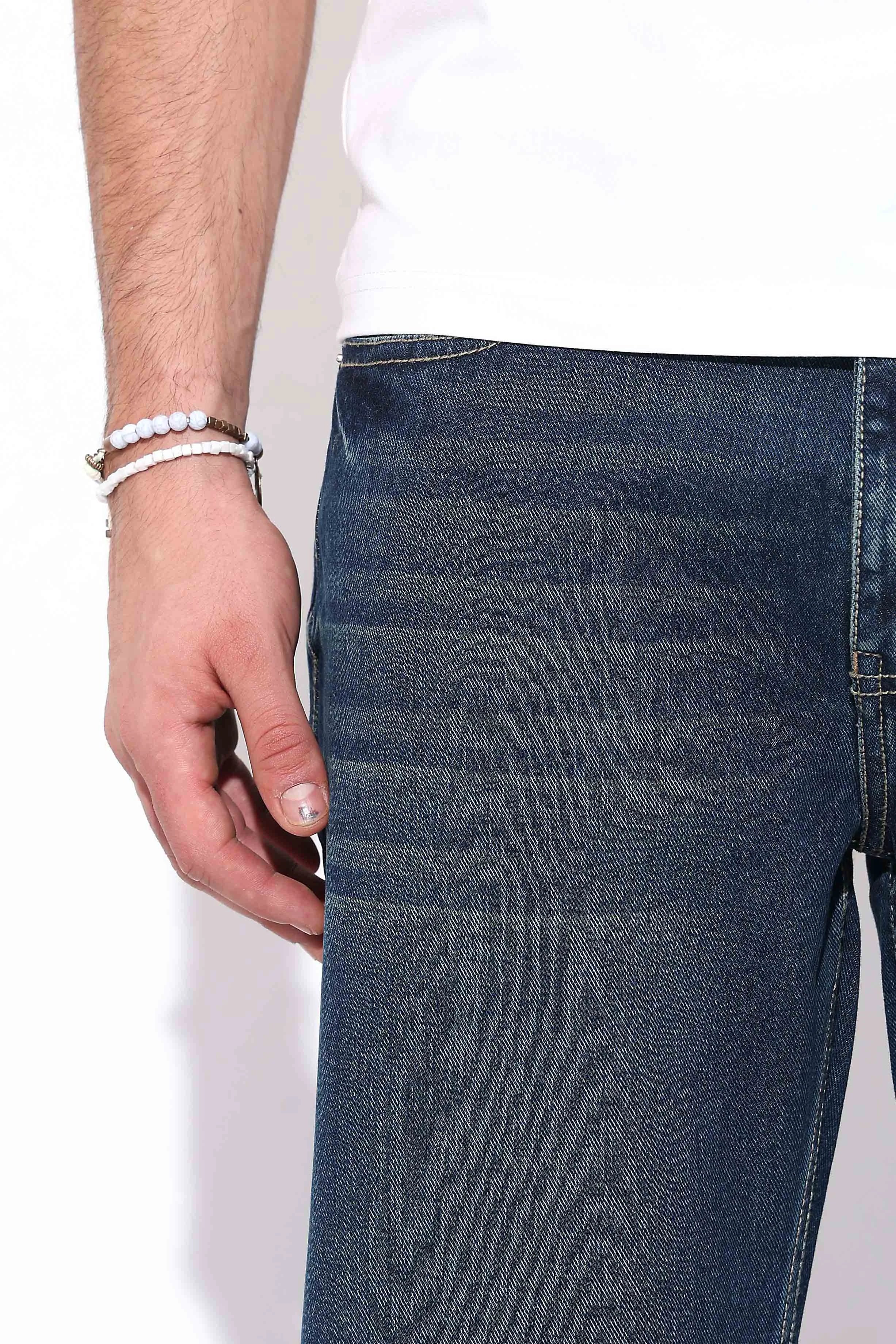 Deep Blue Faded Relaxed Fit Jeans