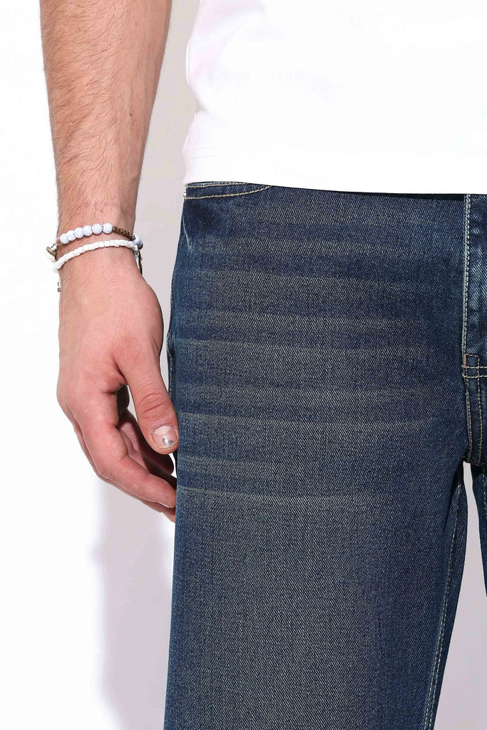 Deep Blue Faded Relaxed Fit Jeans