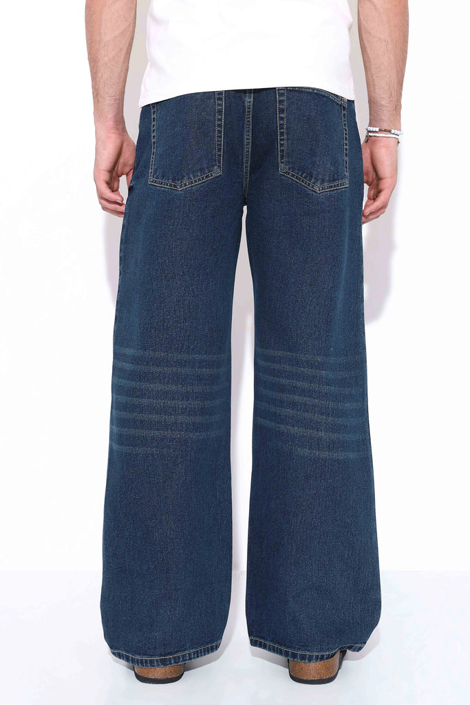 Deep Blue Faded Relaxed Fit Jeans
