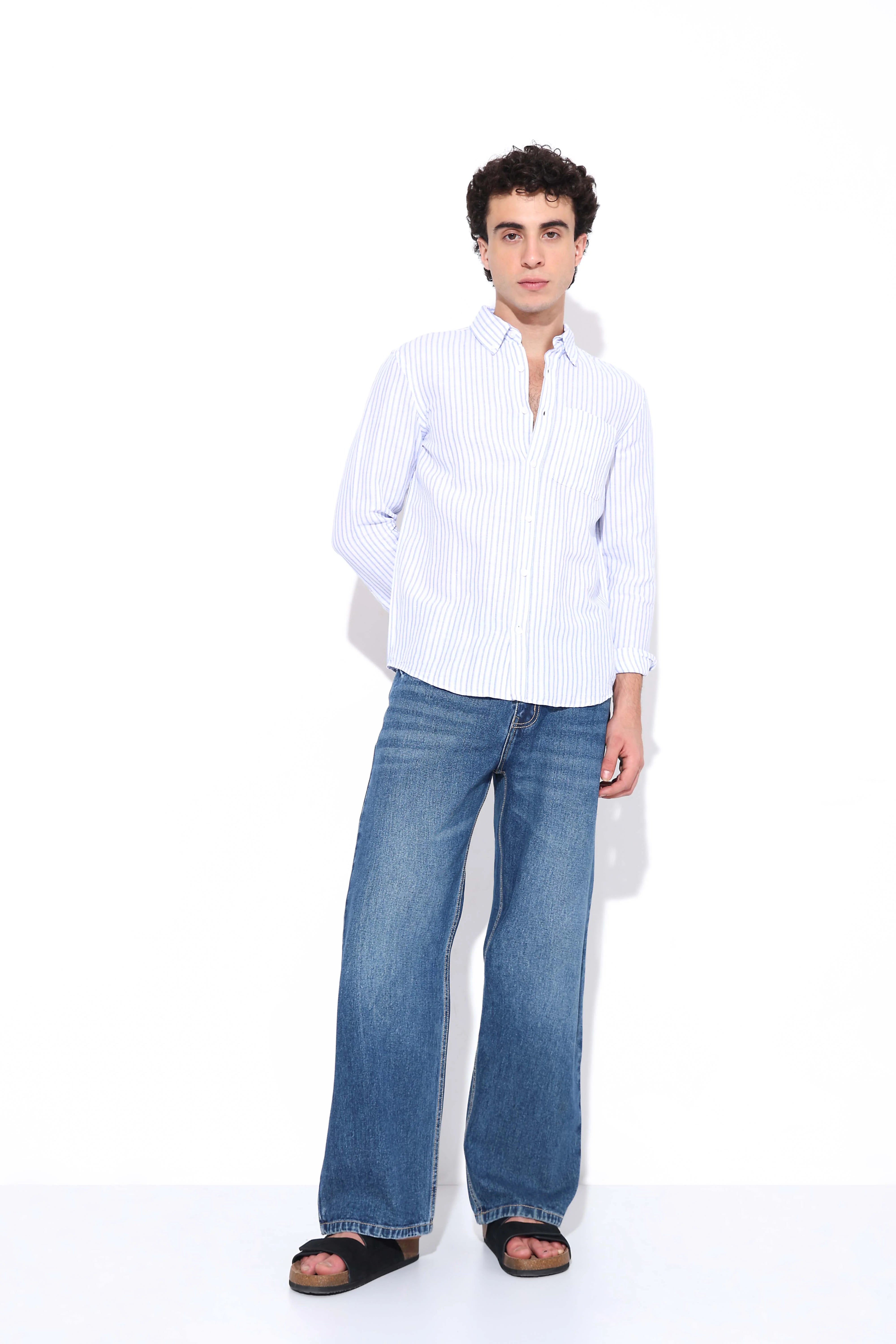 Ocean Blue Relaxed Fit Jeans