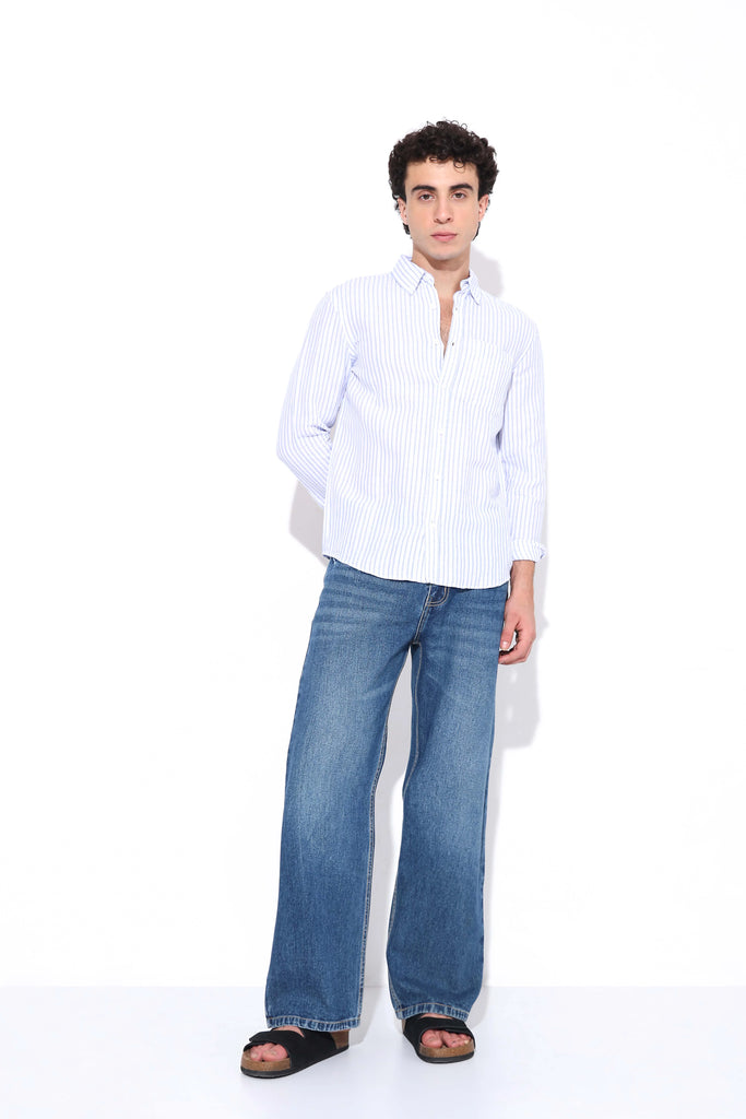 Ocean Blue Relaxed Fit Jeans