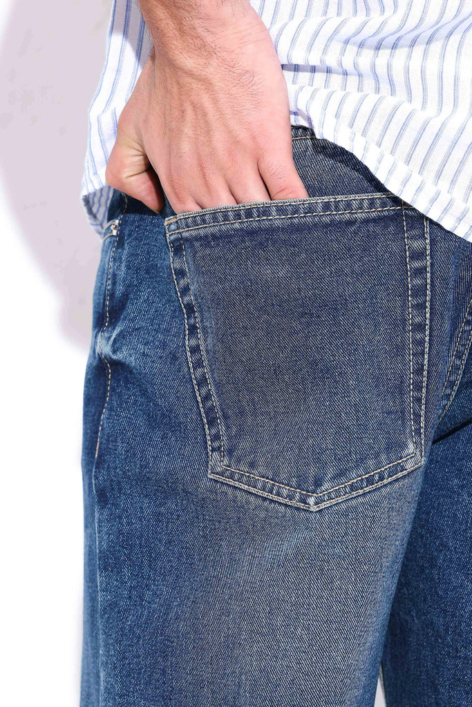 Ocean Blue Relaxed Fit Jeans