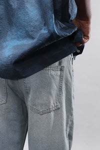 Light Blue Faded Skater Fit Jeans