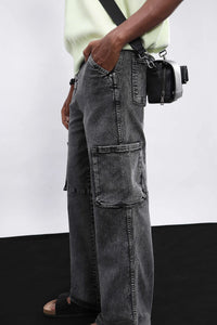 Charcoal Acid Wash Utility Cargo