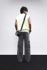 Charcoal Acid Wash Utility Cargo