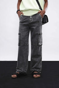 Charcoal Acid Wash Utility Cargo