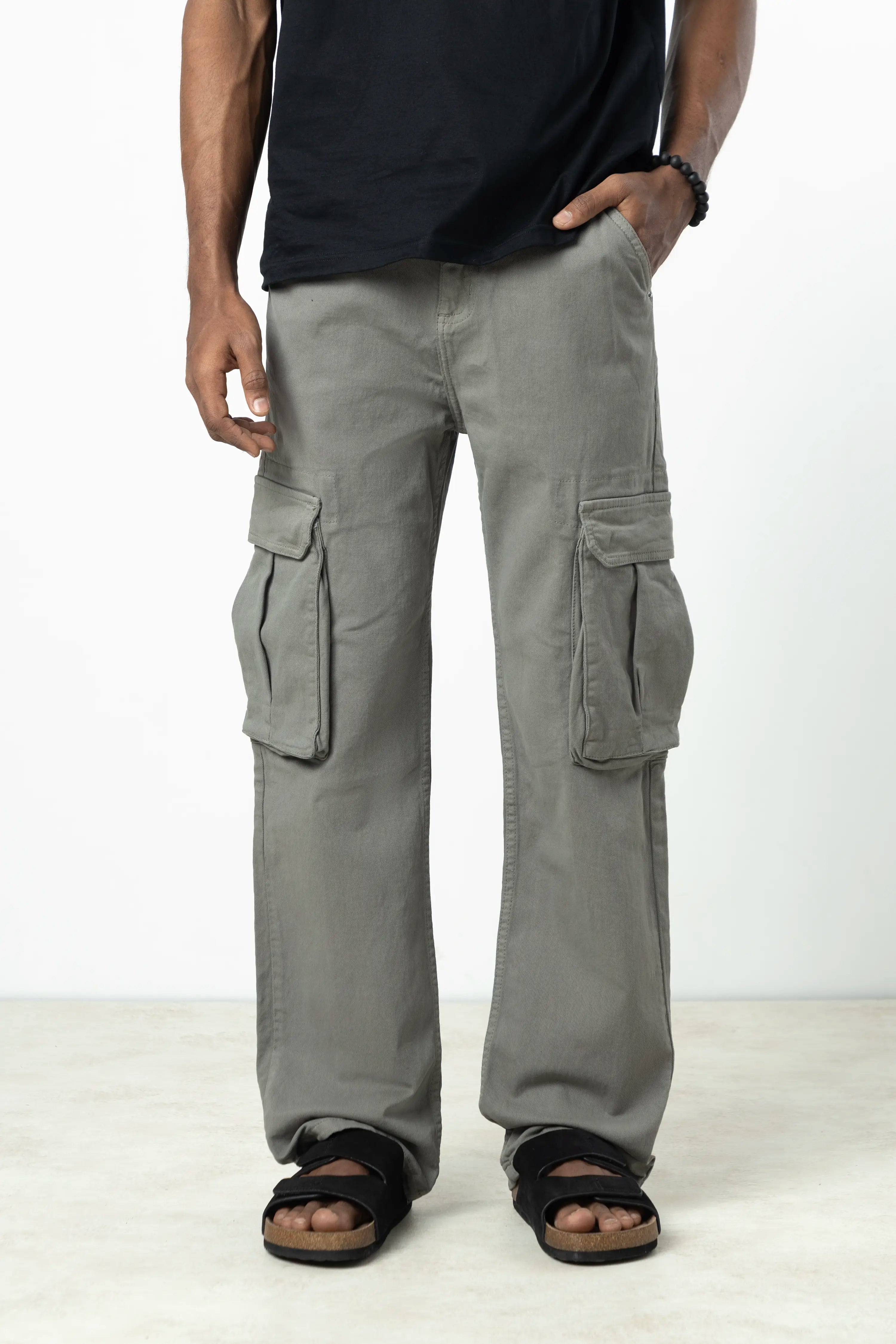 Ash Grey Utility Cargos