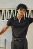 Signature Knit Polo T-Shirt - Black