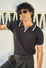 Signature Knit Polo T-Shirt - Black