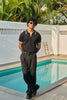 Signature Knit Polo T-Shirt - Black