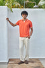 Signature Knit Polo T-Shirt - Orange