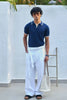 Signature Knit Polo T-Shirt - Navy Blue