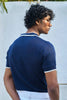 Signature Knit Polo T-Shirt - Navy Blue