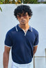 Signature Knit Polo T-Shirt - Navy Blue