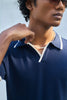 Signature Knit Polo T-Shirt - Navy Blue