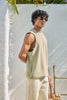 Sage Green Jacquard Knit Tank Top