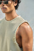 Sage Green Jacquard Knit Tank Top