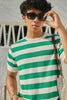 Round Neck Coastal Knit T-Shirt- Green