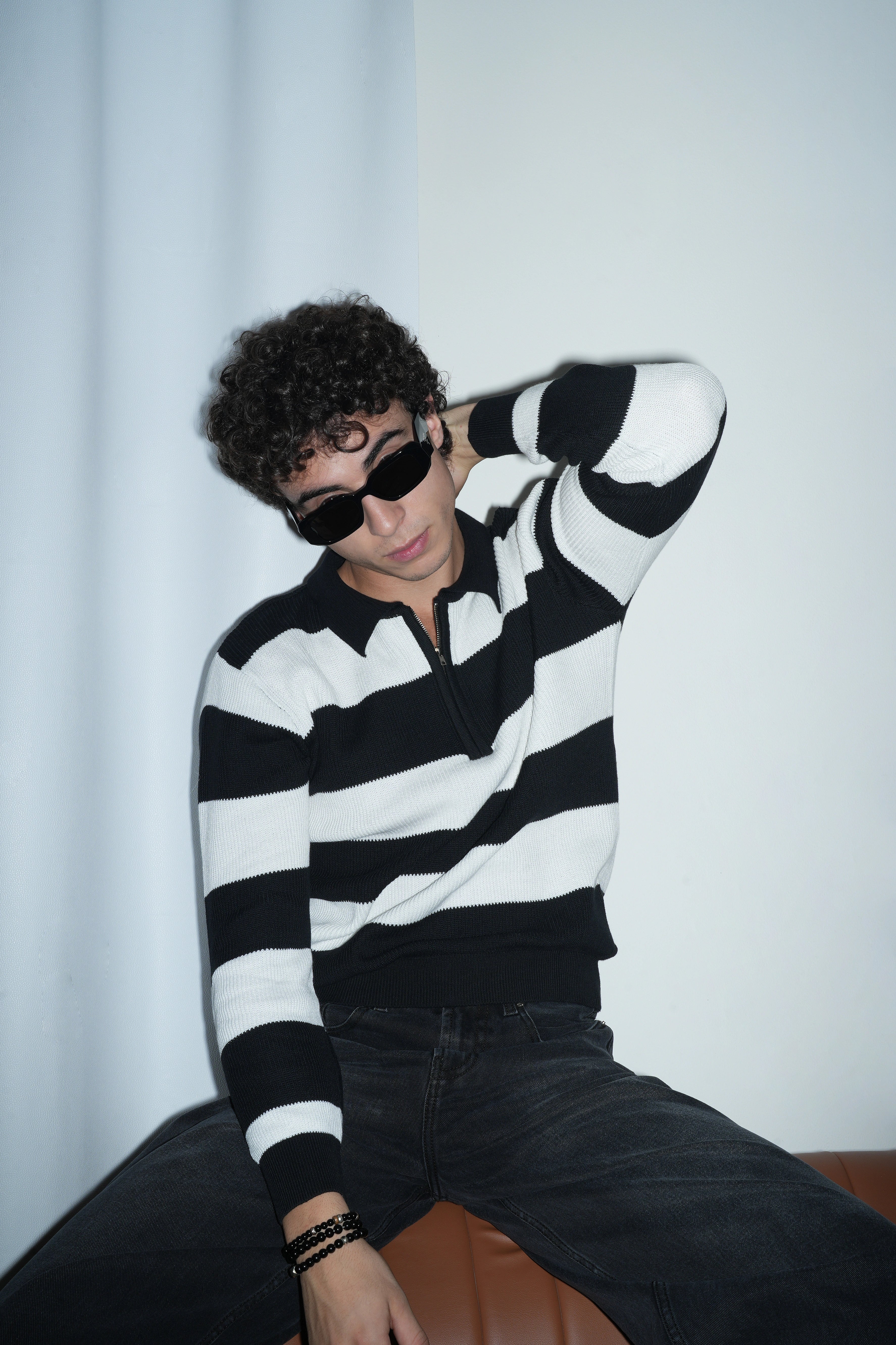 Classic Rugby Striped Polo Sweater