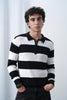 Classic Rugby Striped Polo Sweater
