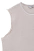 Beige Jacquard Knit Tank Top