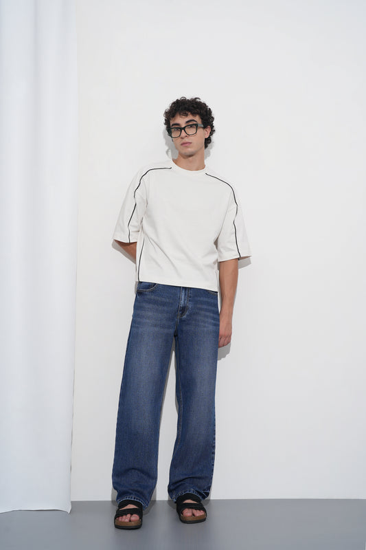 Stone Blue Straight Fit Jeans