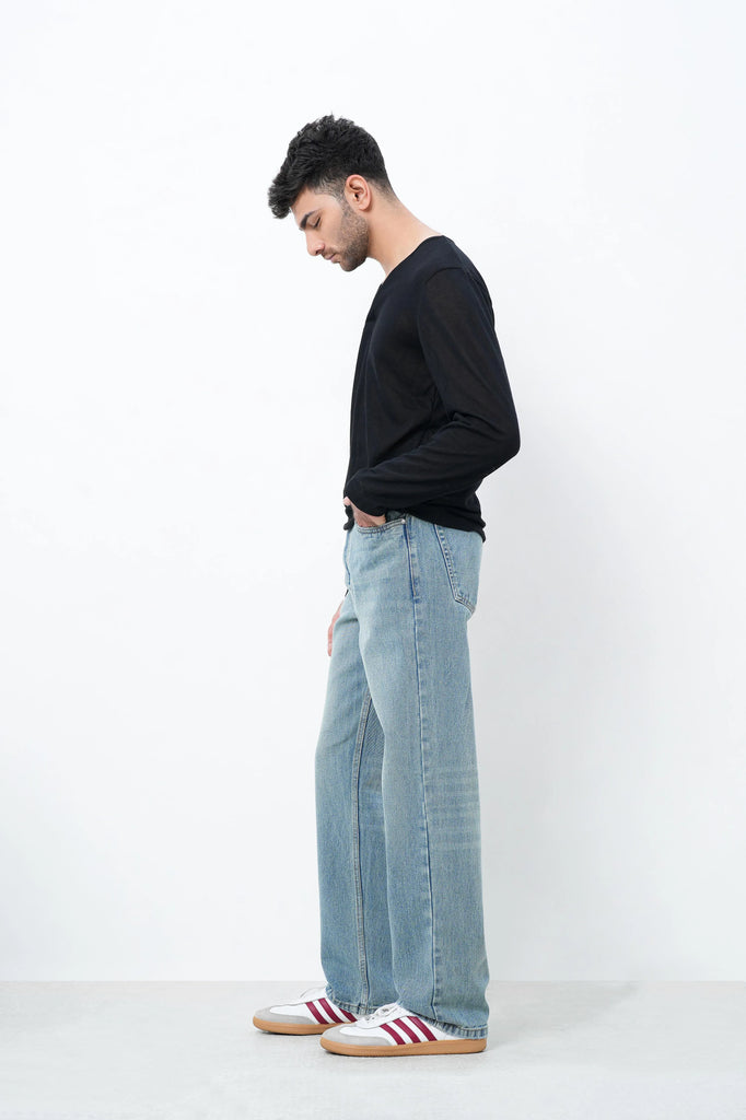 Light Blue Straight Fit Jeans