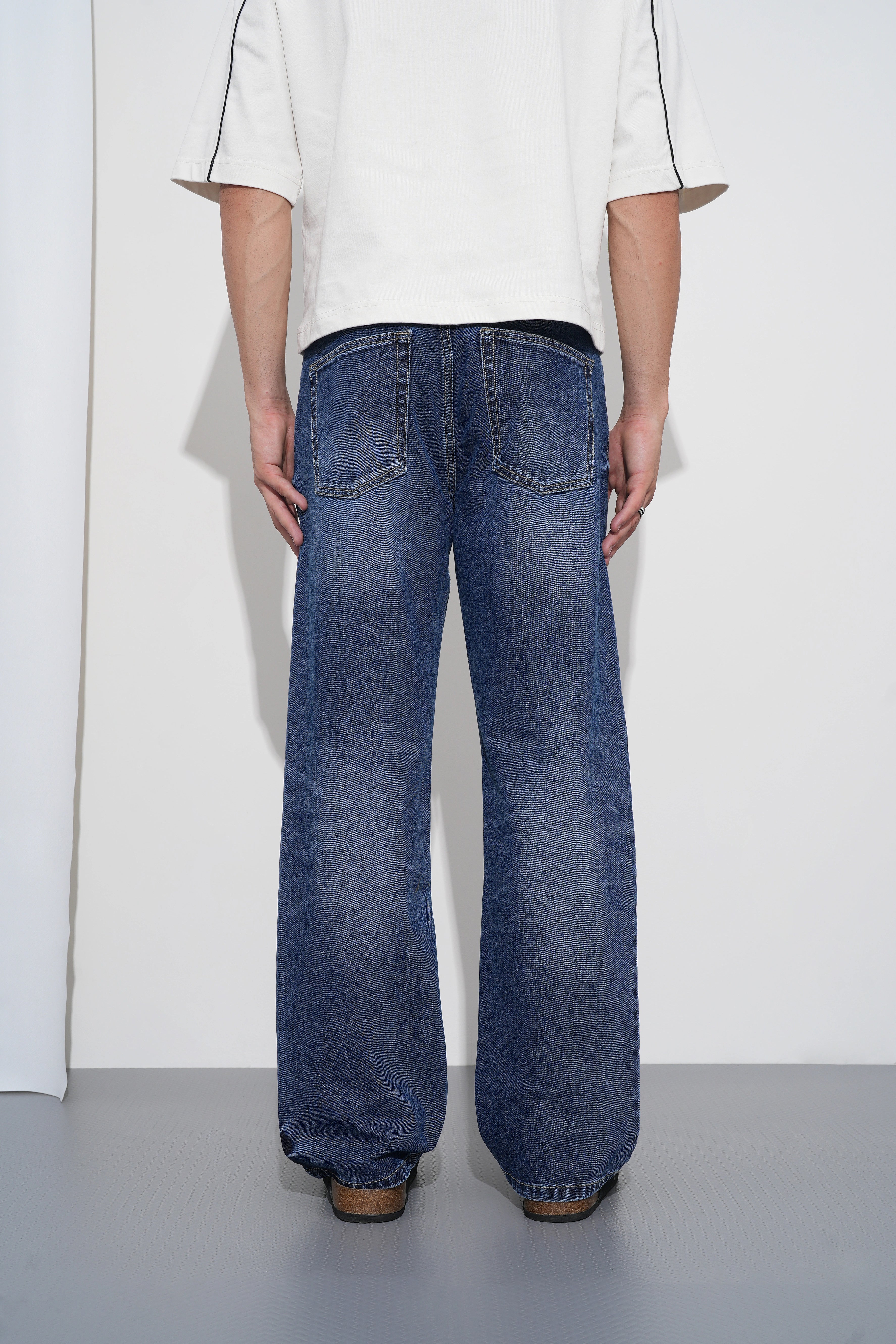 Stone Blue Straight Fit Jeans