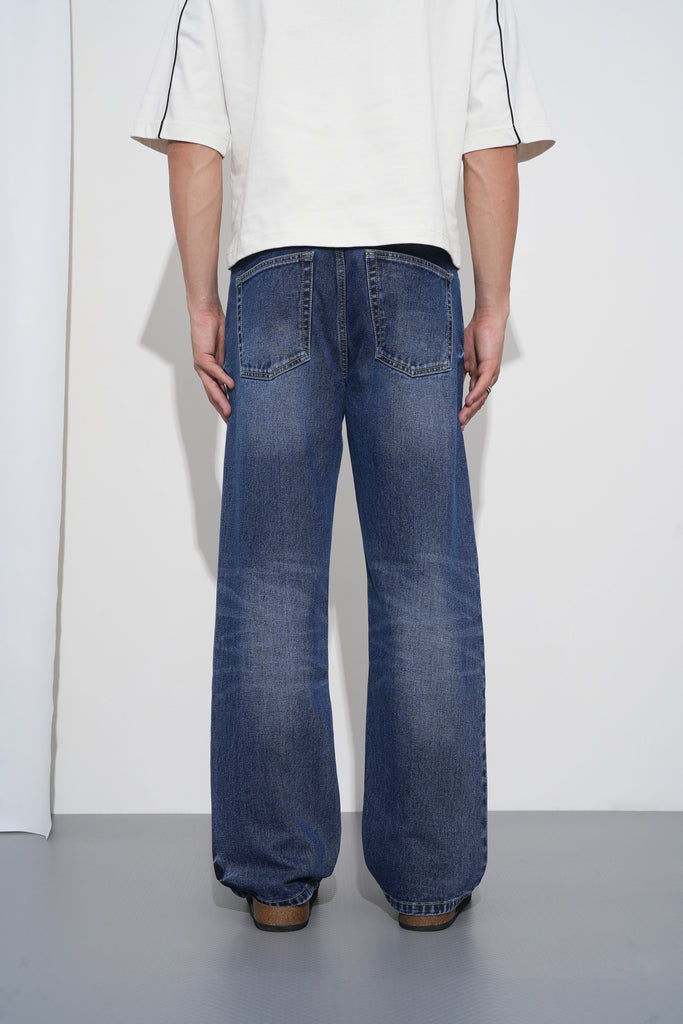 Stone Blue Straight Fit Jeans