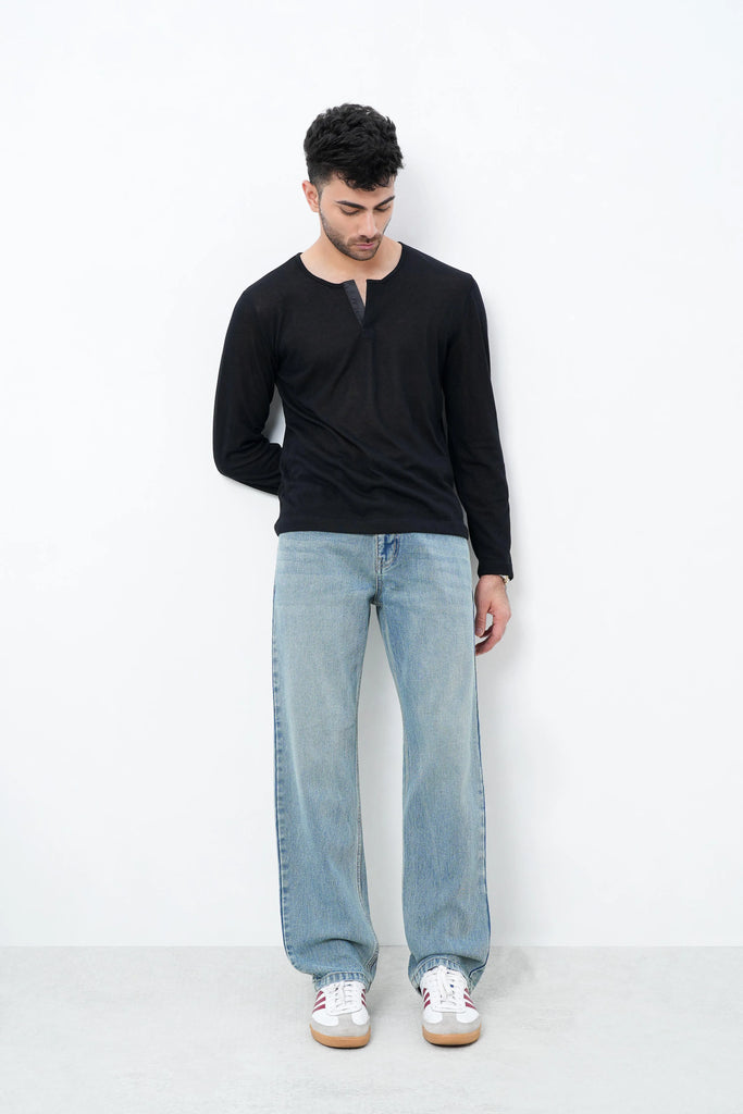 Light Blue Straight Fit Jeans