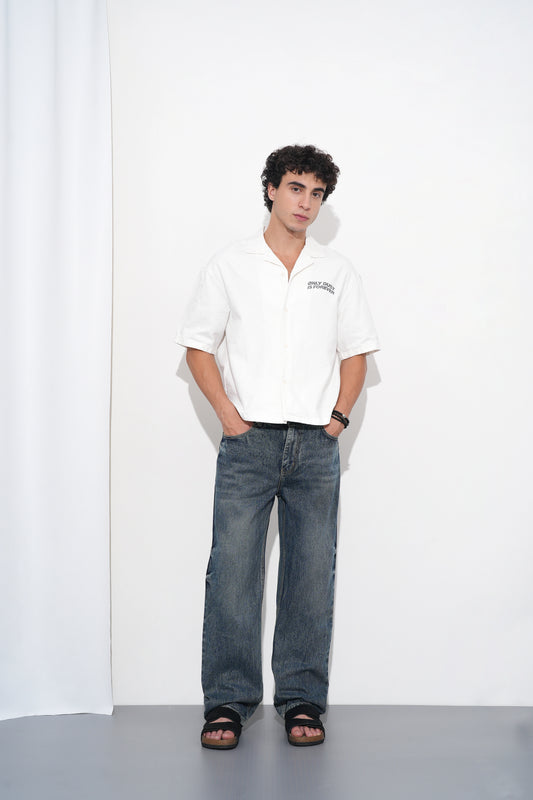 Steel Blue Straight Fit Jeans